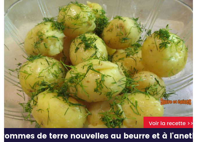 Pommes de terre nouvelles au beurre et à l'aneth